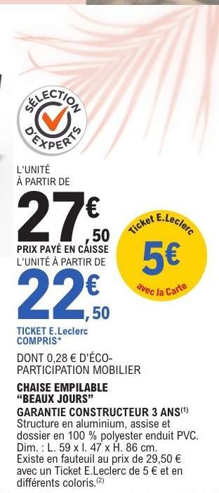 Chaise Empilable 'Beaux Jours'