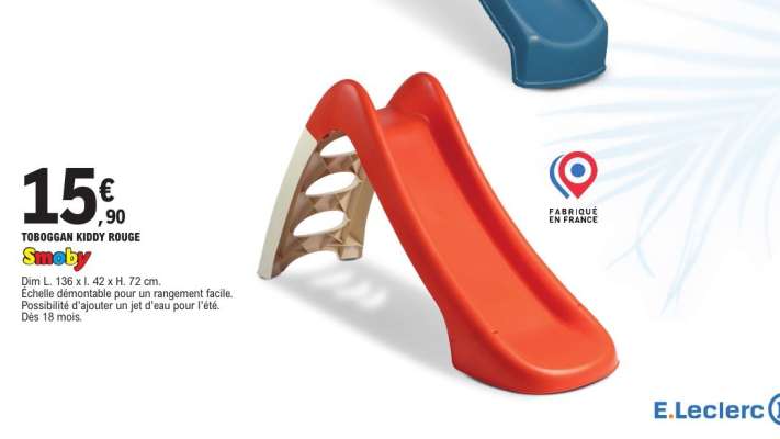 Toboggan Kiddy Rouge