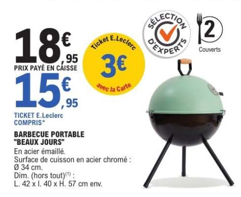 BARBECUE PORTABLE "BEAUX JOURS"