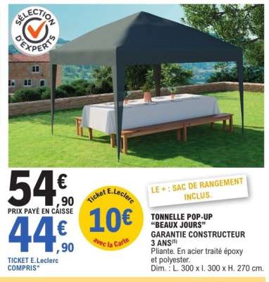 TONNELLE POP-UP "BEAUX JOURS"