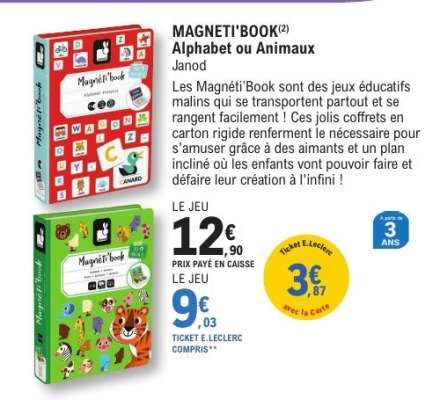 MAGNETI'BOOK Alphabet ou Animaux