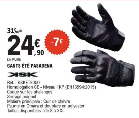 GANTS ÉTÉ PASADENA