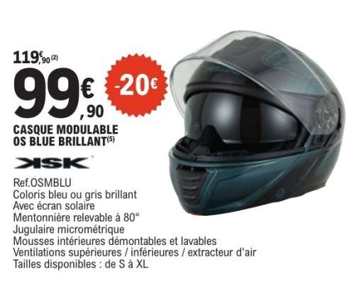 CASQUE MODULABLE OS BLUE BRILLANT