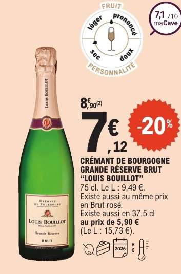CRÉMANT DE BOURGOGNE GRANDE RÉSERVE BRUT “LOUIS BOUILLOT”