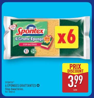 SPONTEX 6 ÉPONGES GRATTANTES