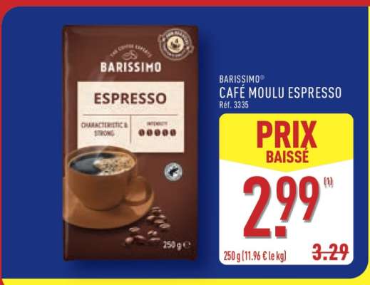 BARISSIMO® CAFÉ MOULU ESPRESSO