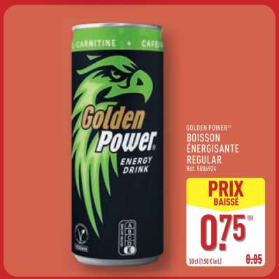 GOLDEN POWER BOISSON ENERGISANTE REGULAR