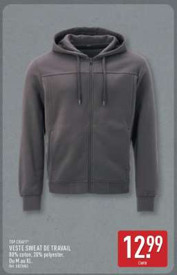 TOP CRAFT® Veste Sweat de Travail