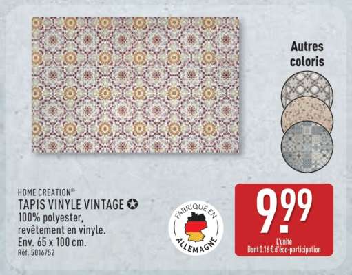 TAPIS VINYLE VINTAGE