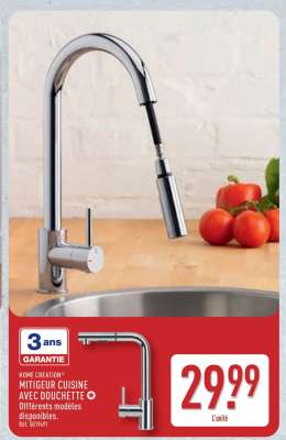 MITIGEUR CUISINE AVEC DOUCHETTE