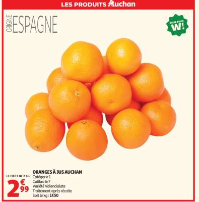 Oranges À Jus Auchan