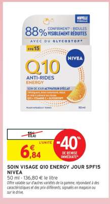 SOIN VISAGE Q10 ENERGY JOUR SPF15 NIVEA