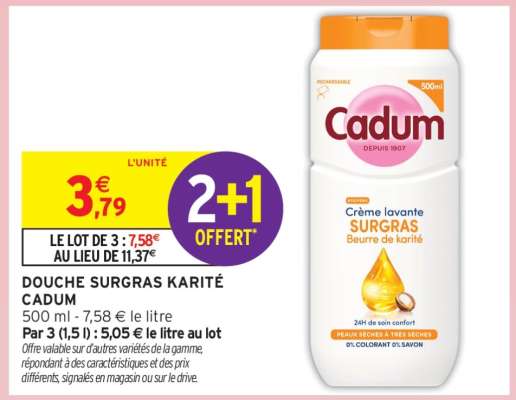 Douche Surgras Karité Cadum