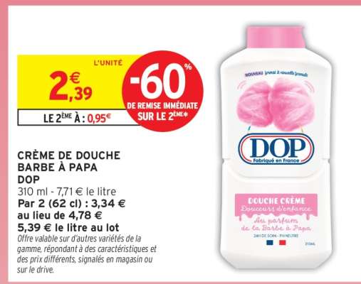 CRÈME DE DOUCHE BARBE À PAPA DOP