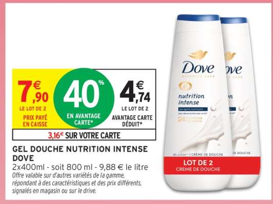 GEL DOUCHE NUTRITION INTENSE DOVE