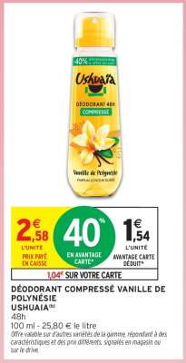 DÉODORANT COMPRESSÉ VANILLE DE POLYNÉSIE USHUAÏA