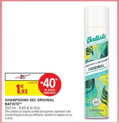 Shampooing Sec Original Batiste