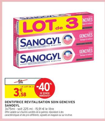 SANOGYL DENTIFRICE REVITALISATION SOIN GENCIVES