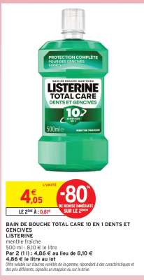 BAIN DE BOUCHE TOTAL CARE 10 EN 1 DENTS ET GENCIVES