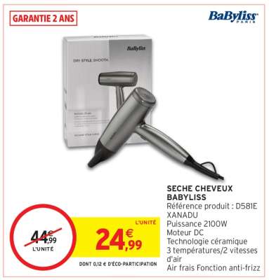 SÈCHE CHEVEUX BaByliss