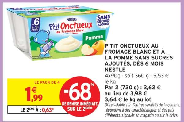 P'tit Onctueux au Fromage Blanc et à la Pomme