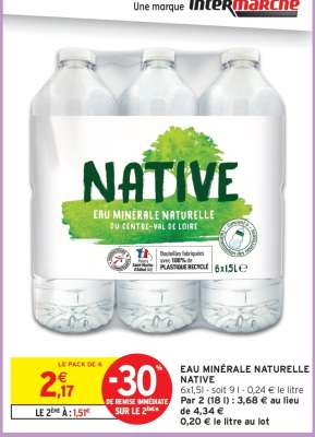EAU MINÉRALE NATURELLE NATIVE