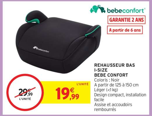 REHAUSSEUR BAS I-SIZE BEBE CONFORT
