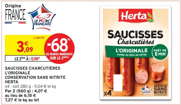 SAUCISSES CHARCUTIÈRES L'ORIGINALE