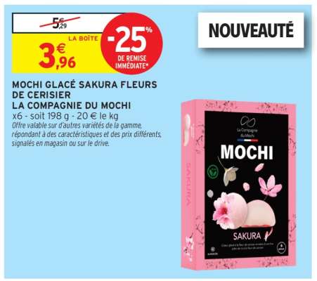 Mochi Glacé Sakura Fleurs de Cerisier