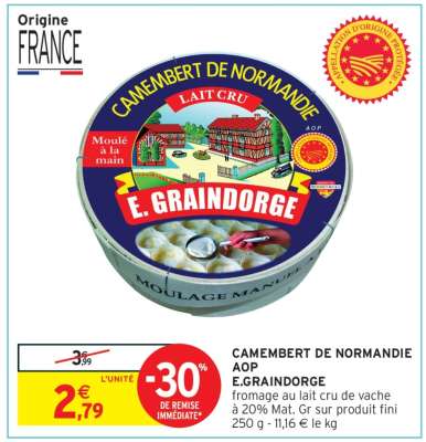 Camembert de Normandie AOP E. Graindorge