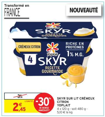 SKYR SUR LIT CRÉMEUX CITRON YOPLAIT
