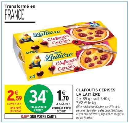 Clafoutis Cerises La Laitière