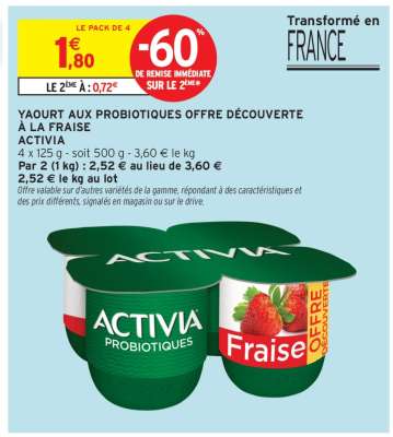 ACTIVIA Probiotiques Fraise