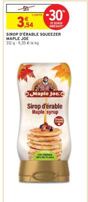SIROP D'ÉRABLE SQUEEZER MAPLE JOE