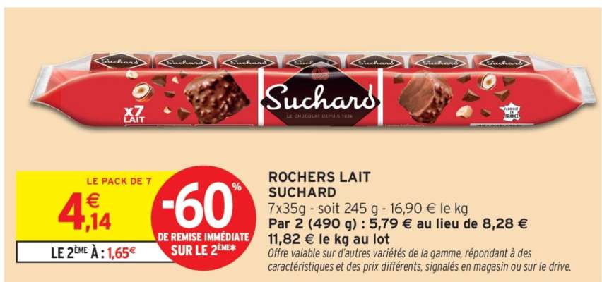 Rochers Lait Suchard