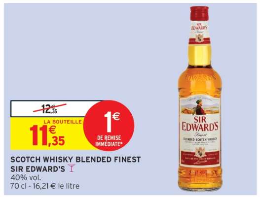 Scotch Whisky Blended Finest Sir Edward's