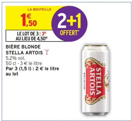 BIÈRE BLONDE STELLA ARTOIS