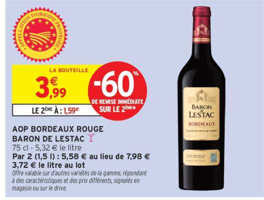 AOP Bordeaux Rouge 'Baron de Lestac'