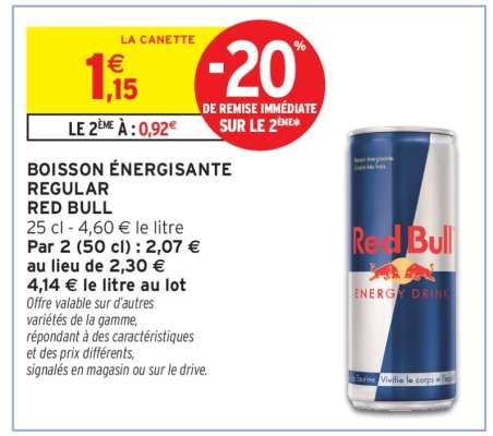 Boisson Énergisante Regular Red Bull