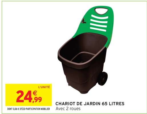 CHARIOT DE JARDIN 65 LITRES