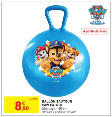 BALLON SAUTEUR PAW PATROL