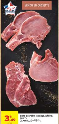 CÔTE DE PORC (ÉCHINE, CARRÉ, FILET) JEAN ROZÉ