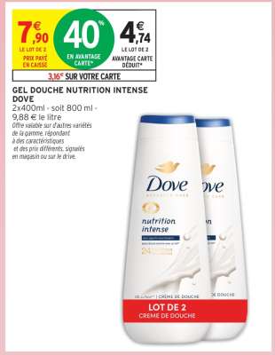 GEL DOUCHE NUTRITION INTENSE DOVE