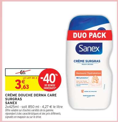 CRÈME DOUCHE DERMA CARE SURGRAS