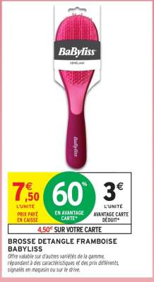 Brosse Detangle Framboise Babyliss