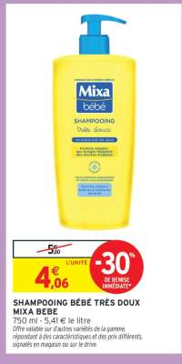 Shampooing Bébé Très Doux Mixa Bébé