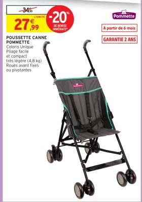 Poussette Canne Pommette