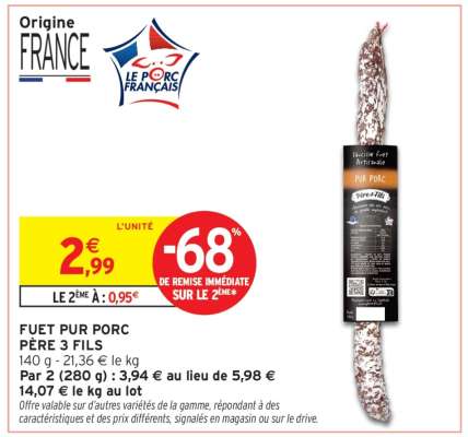 FUET PUR PORC PÈRE 3 FILS
