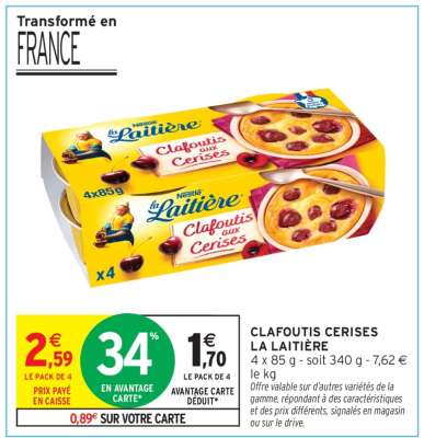 Clafoutis Cerises La Laitière