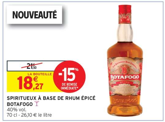 SPIRITUEUX À BASE DE RHUM ÉPICÉ BOTAFOGO